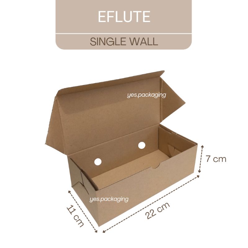 

[22x11x7cm] EFLUTE Corrugated Single Wall Box Kotak Kemasan Souvenir Hampers Multipurpose Box