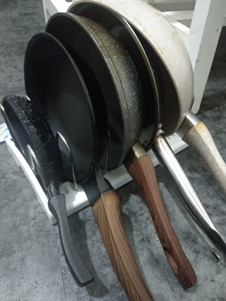 [ready Stock] Lid Holder - Holder Penyangga Tutup Panci / Panci / Talenan / Teflon