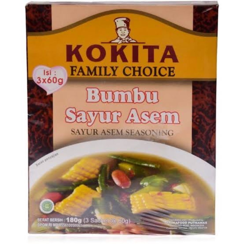 

KOKITA BUMBU SAYUR ASEM FAMILY CHOICE BOX 180gr