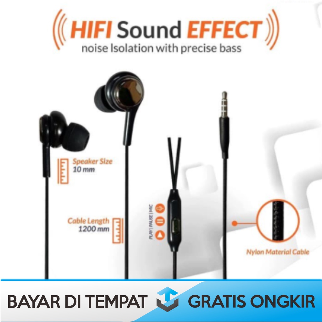 HEADSET EARPHONE N1 UNIVERSAL ORIGINAL STEREO FOR SAMSUNG OPPO MURAH