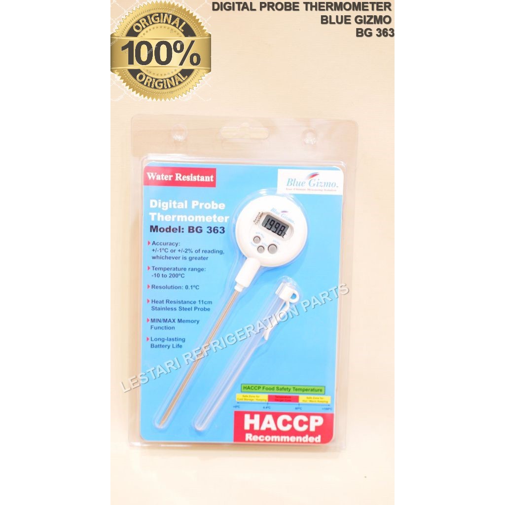 DIGITAL PROBE THERMOMETER BLUE GIZMO BG 363