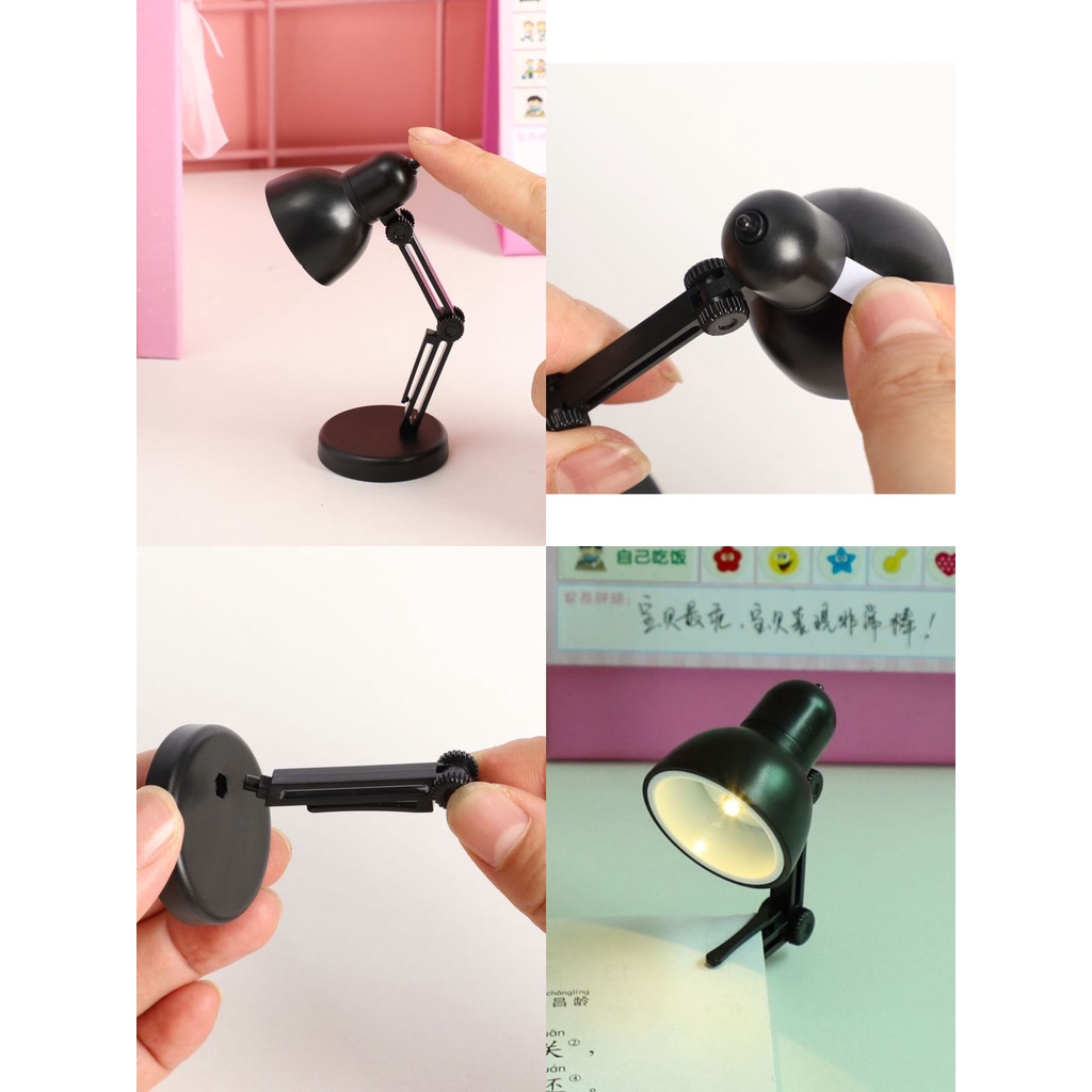 Lampu mini magnet klip jepit LB026 lampu baca meja table lamp dekorasi