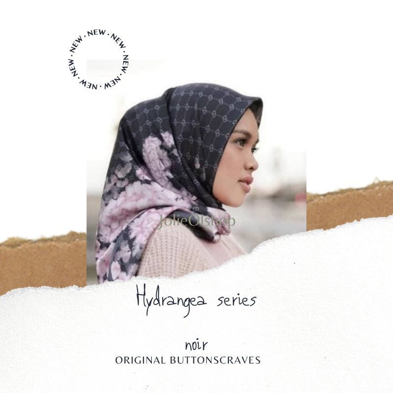 Hydrangea Buttonscarves Noir