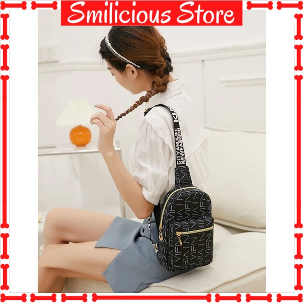 Tas Wanita Terbaru Motif Resleting Tas Pinggang Girl Women Bag Cool New A57