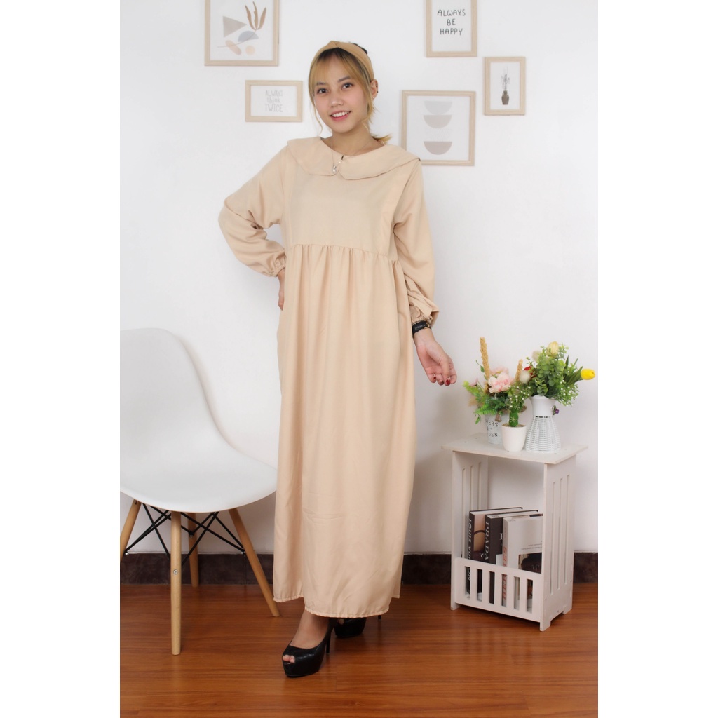 BEFAST - ZRX OOTD Wanita Dress BOCA / Arave Maxi Dress / Dres Maxy / Dress Casual / Dress Polos / Dress Panjang / Dress Lengan Panjang / Dress Muslimah / Dress Keluaran Terbaru