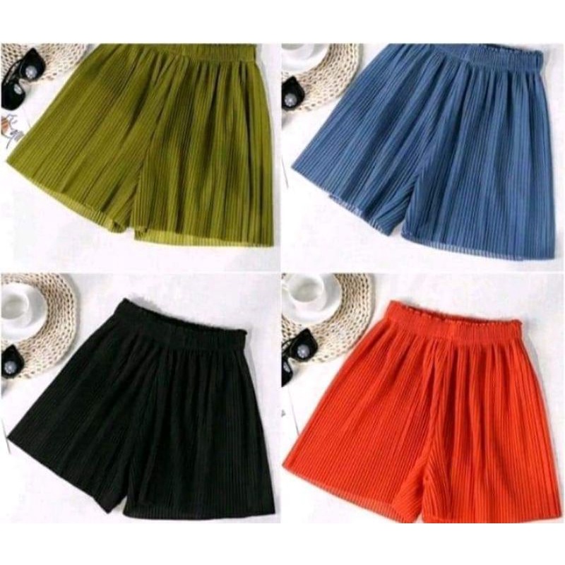 HOT PANTS PLISKET LIDI MINI SKIRT / CELANA WANITA PENDEK / CELANA PENDEK PLISKET NAGITA