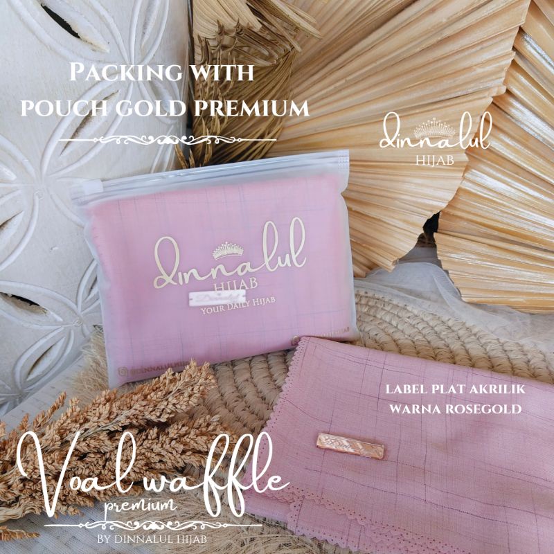 Voal WAFFLE Premium Lasercut by dinnalulhijab^FREE POUCH