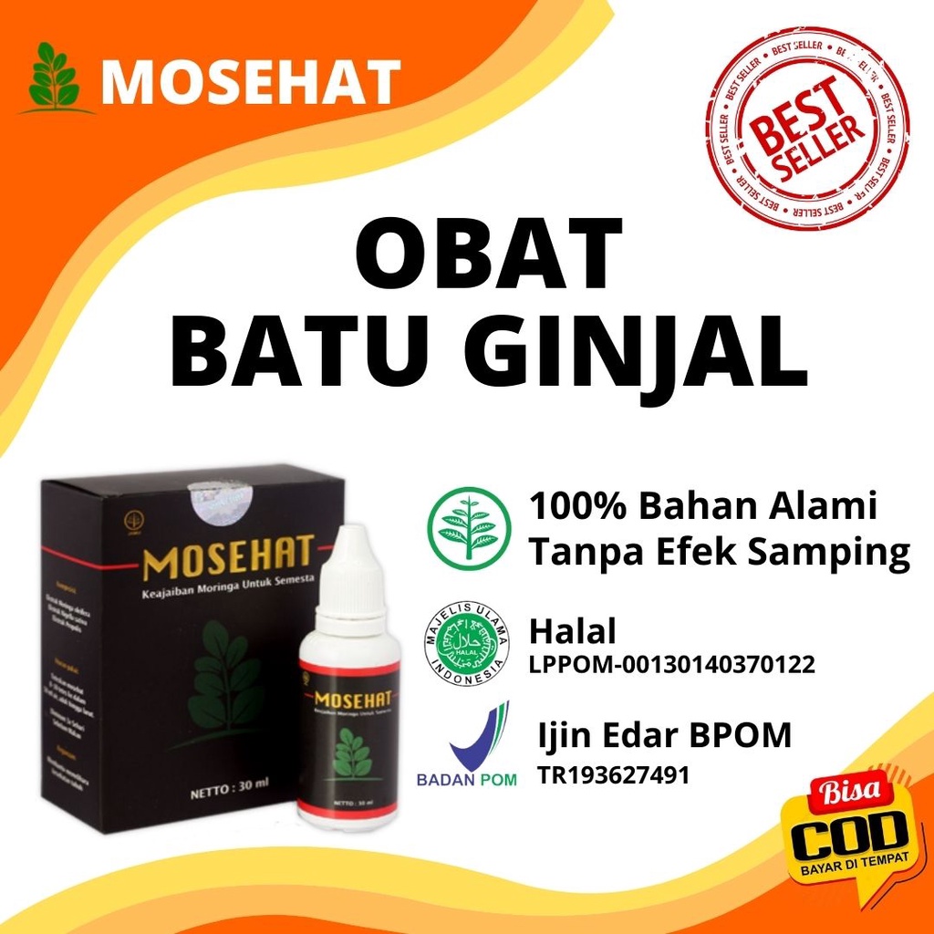 MOSEHAT Obat Batu Ginjal Kencing Batu Herbal Paling Ampuh Original Bpom