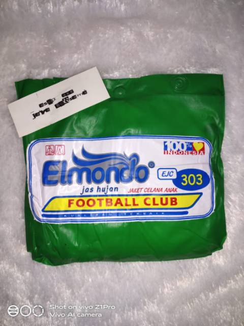 Jas hujan elmondo football - jas hujan anak - jaket celana