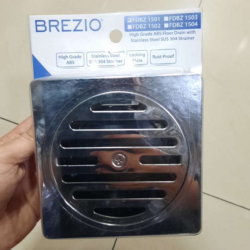 FLOOR DRAIN BREZIO FDBZ 1501 Lubang Saringan Air  GOT Lantai Mandi