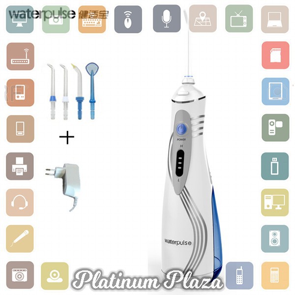 Waterpulse Dental Flosser Alat Semprot Pembersih Gigi - V400Plus - White`TX2BDL-