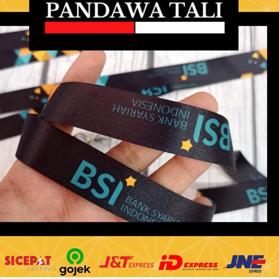 

HARGA GROSIR >> Lanyard BSI HITAM/BSI Bank Syariah Indonesia/Lanyard Custom Murah/ Pandawa Tali Surabaya gas !!