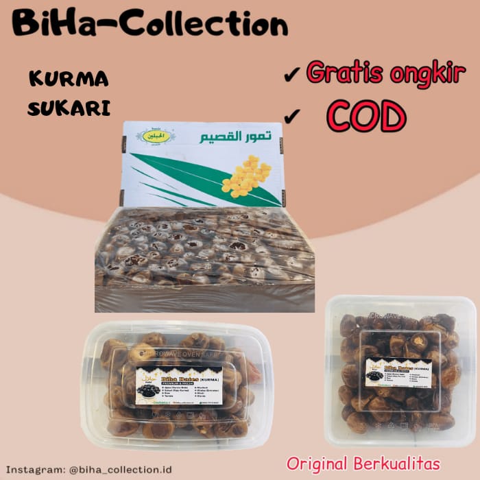 

Kurma Sukari 1 Kg | Kurma Raja Best Seller Dates Original Premium II OLEH OLEH UMRAH & HAJI II