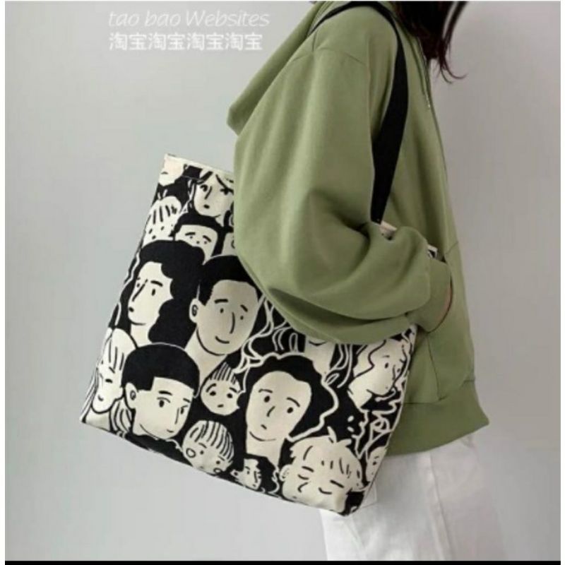 Arifirn Crowded - Tas Tote Bag Wanita Termurah