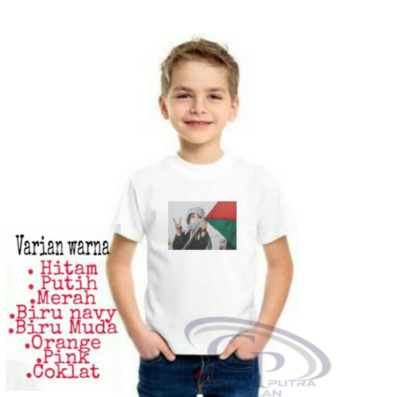 Kaos Baju Anak/Kaos Palestina/Palestine/Falestina/Sev Palestina/Kaos Anak Laki laki Kaos Anak Cewek