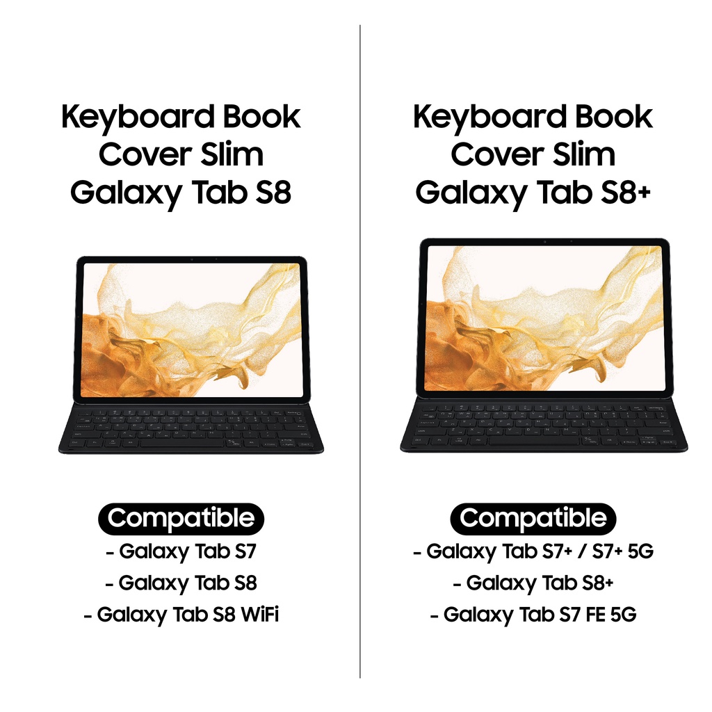 Case Samsung Book Cover Keyboard Tab S8 S8+ Ultra Hard Casing Original Garansi Resmi