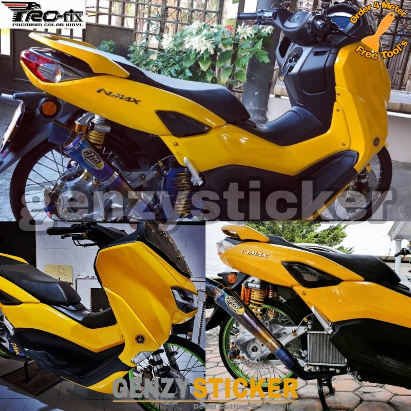 stiker skotlet kuning tua glossy sticker golden yellow scotlite kuning kilat