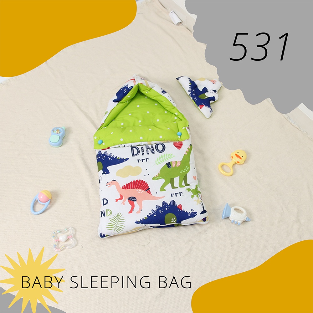 Baby Sleeping Bag + bantal peang + tas mika / Kantong Tidur Bayi / Selimut bayi preimum