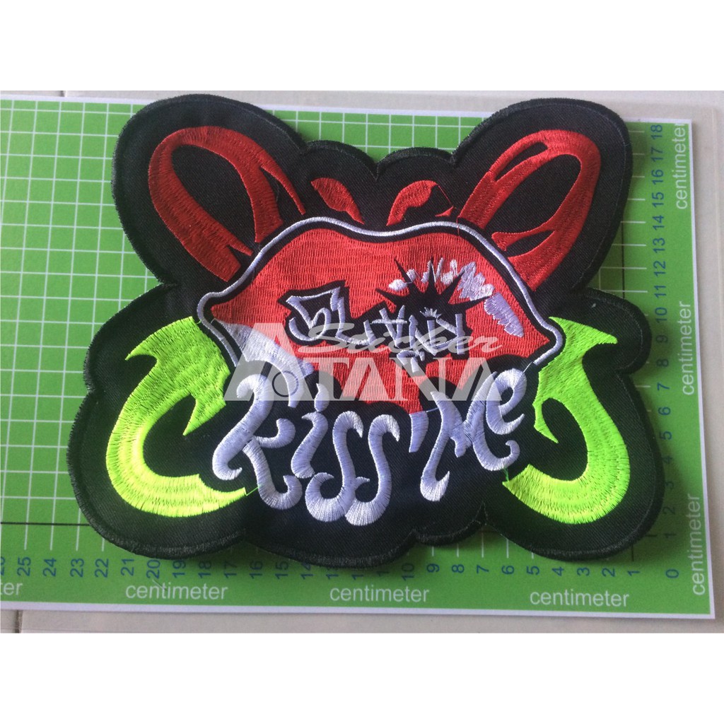 Sticker Bordir Ukuran Jumbo Slank Kiss Me