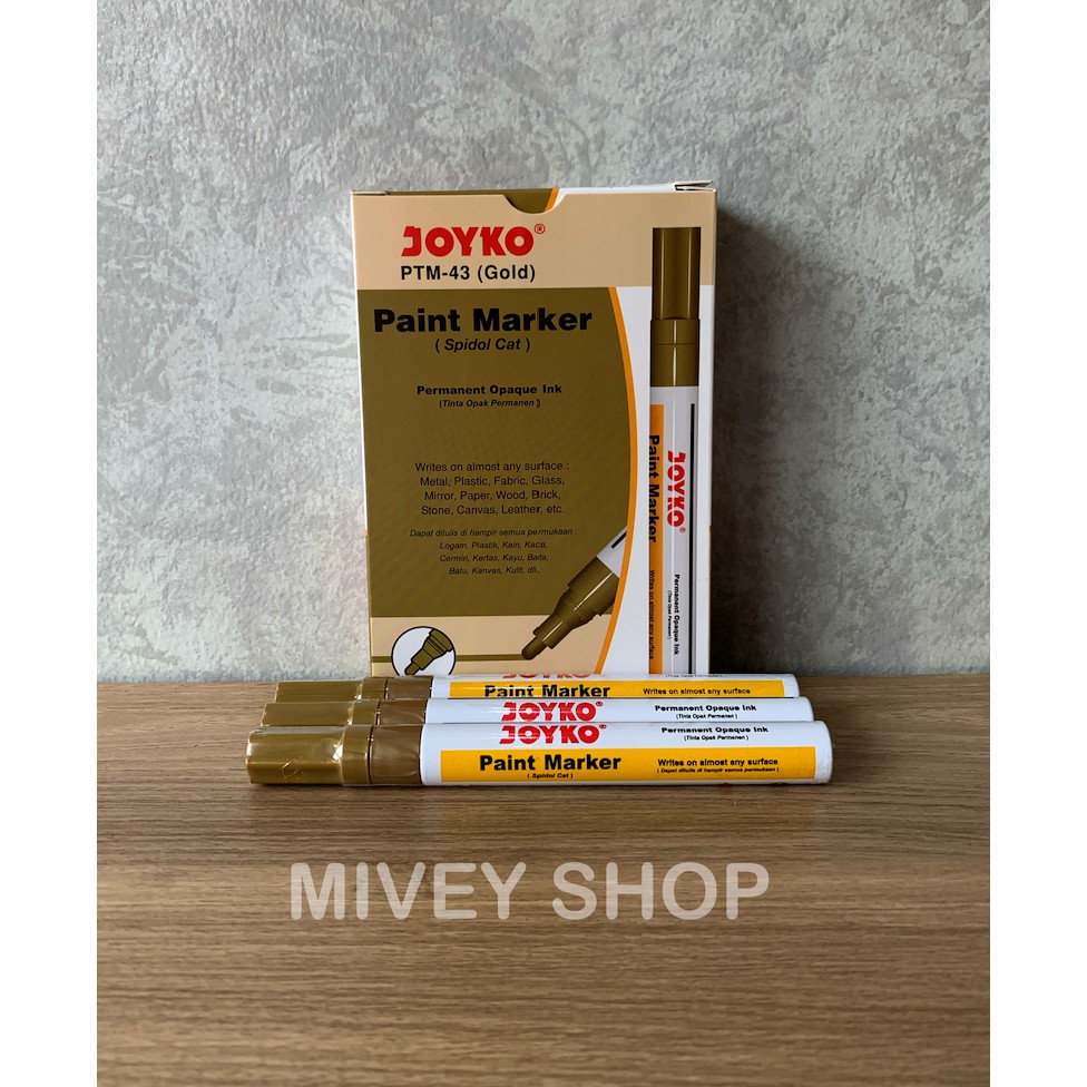 

Paint Marker Joyko - Spidol Cat PTM-43 Emas (Gold)