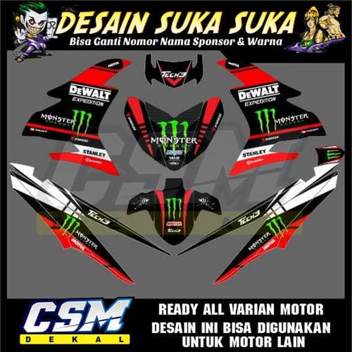 404 Dekal Decal Motor Jupiter Mx King Stiker Sticker Striping Body