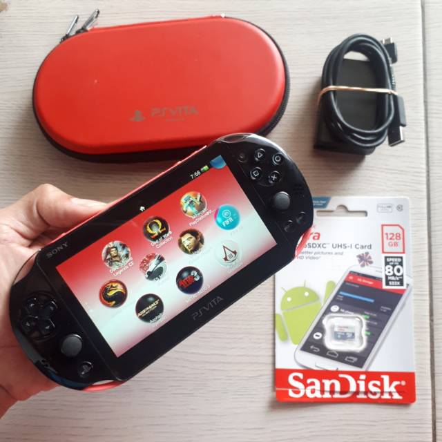 Sony PS Vita Slim Pink 128gb Fullgame Henkaku Enso