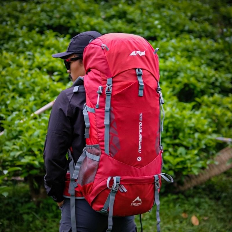 Carrier Keril Ransel Tas Gunung Arei Mamberamo 60L + Raincover / TAS CARRIER REI MAMBERAMO 60L