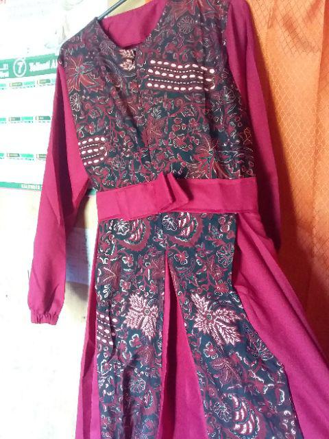 Baju Batik Couple Gamis Batik Terbaru Murah - Gamis Couple Batik Jada Dengan Quality Premium Realpic