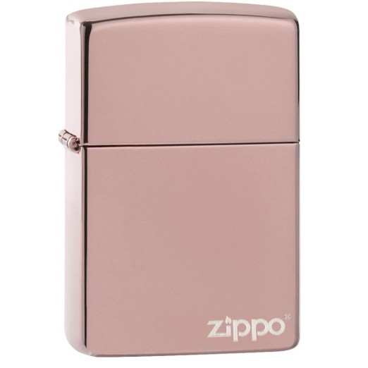 Zippo 49190ZL Classic High Polish Rose Gold Zippo Logo 100% Original