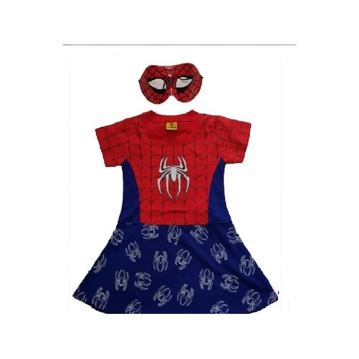 Baju Kostum Anak Perempuan Topeng Superhero Spidergirl Spiderman/889