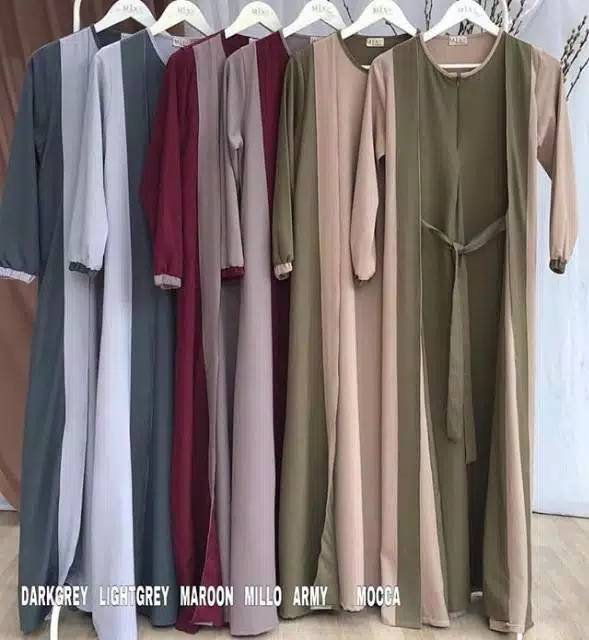 fashionshop119 Wirasha Maxi / Gamis / Baju Muslim / Gamis Kombinasi / Long Dress (fs)