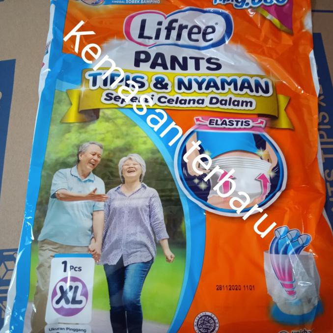 Lifree Popok Celana tipis ukuran XL isi 1(Popok orang Dewasa / lansia)