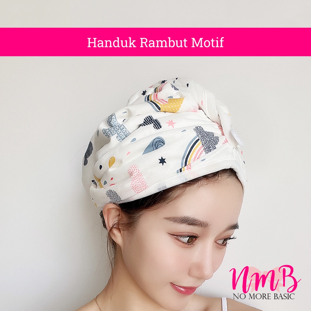 Handuk Motif Rambut Keramas Magic Towel Cepat Kering / Quick Dry Towel / Graphic Towel