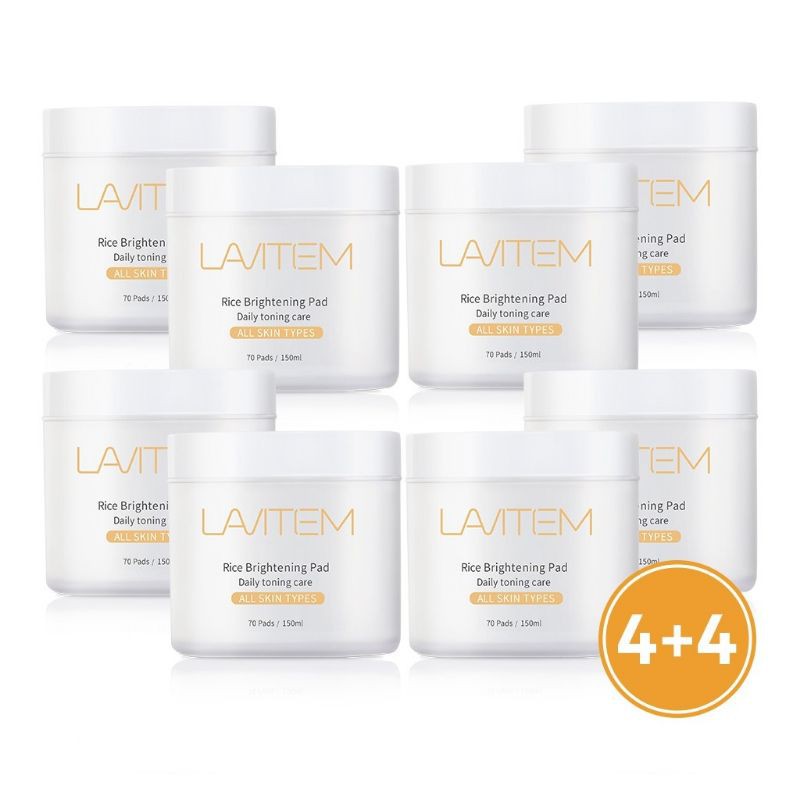 🇰🇷 Lavitem Rice Brightening Pad 4+4