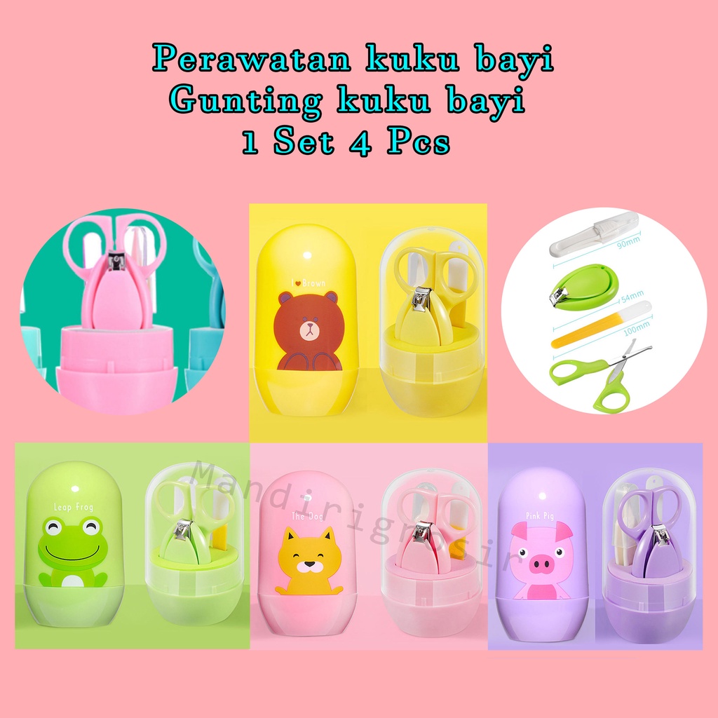 Perawatan kuku bayi set 4 Pcs*gunting kuku bayi*Gunting Kuku