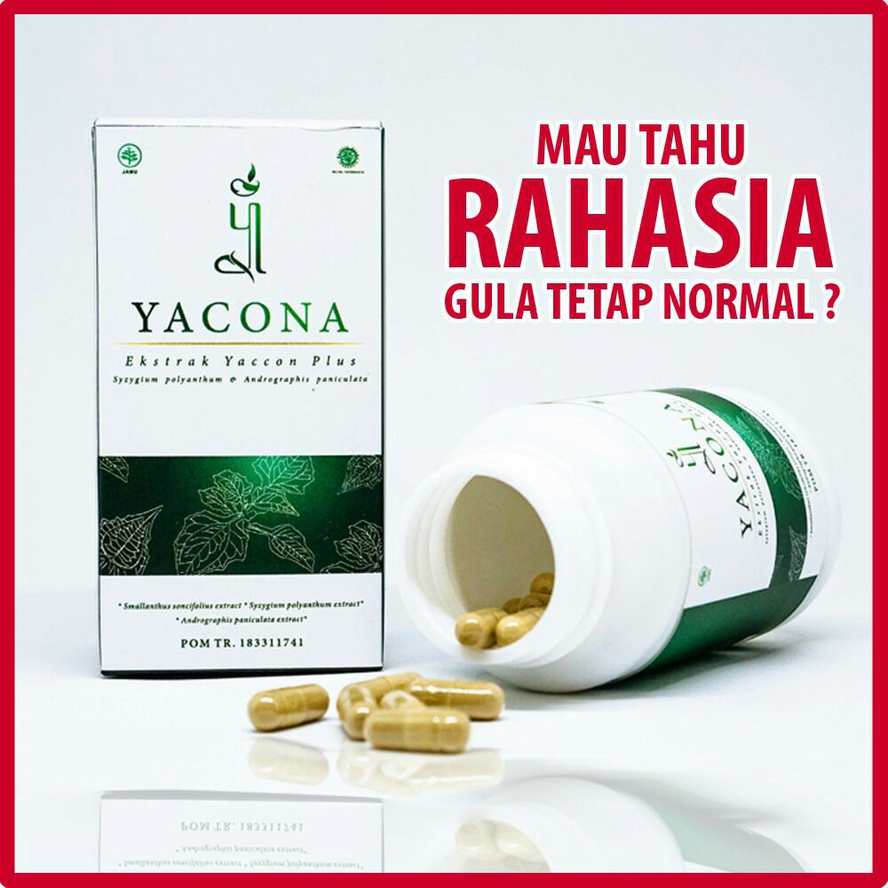 YACONA OBAT PENURUN GULA DARAH YG AMPUH ANTIDIABETIK YACONA TERBAIK & MUJARAB - YACONA 120 KAPSUL