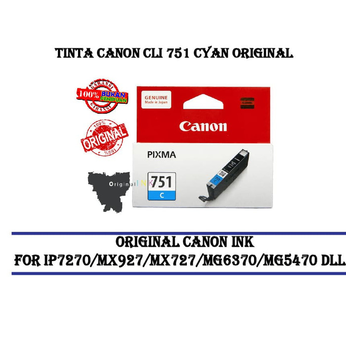 

tyha501s Tinta Canon Cli 751 Cyan Ink Original E57Dtgfe