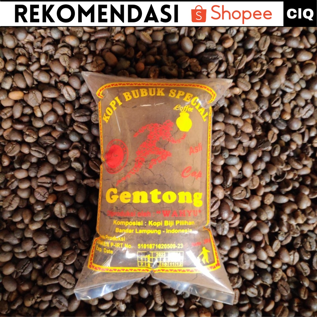 Kopi Lampung Robusta Cap Gentong Kopi Asli Lampung Murni 100% 250gr - Kopi Lampung Asli / Kopi Bubuk Robusta