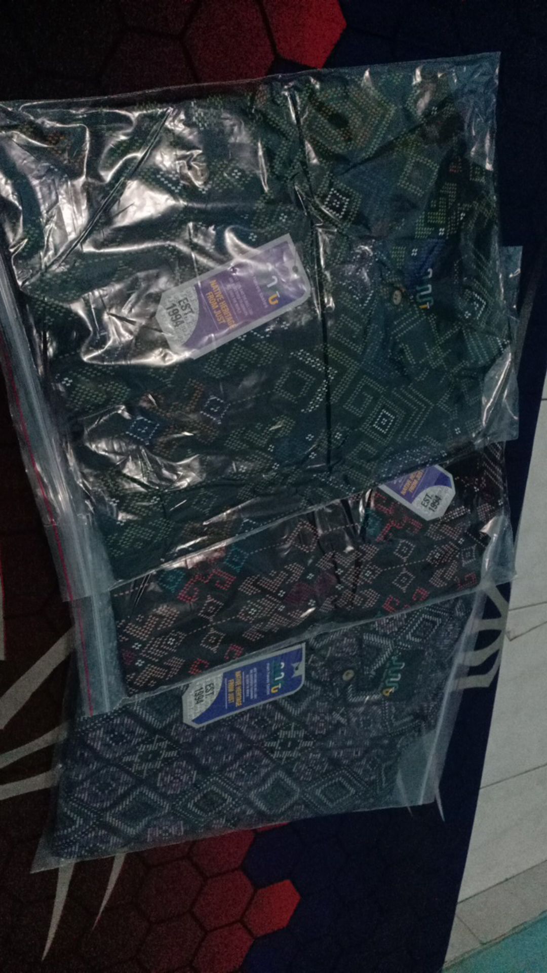 New Arrival Kemeja Batik Hitam Songket Lengan Panjang Pria Premium