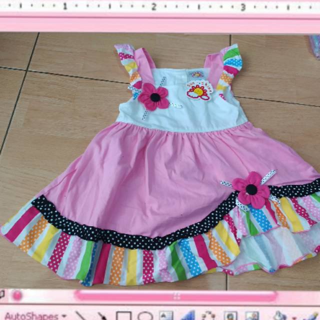 Dress Anak perempuan Sun Shine Size M/L 12 - 18 bulan