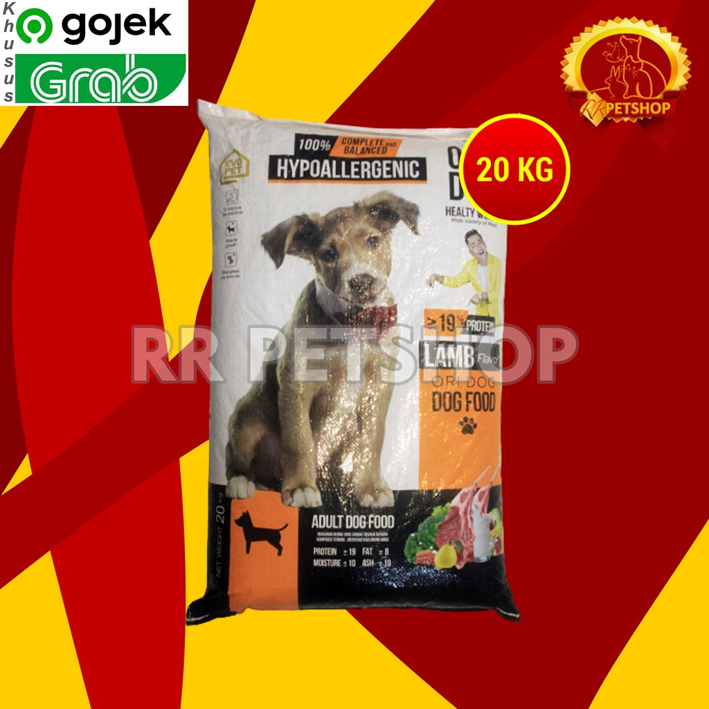 Gosend Makanan Kering Anjing Dewasa Ori Dog Food Lamb Domba Adult 20KG