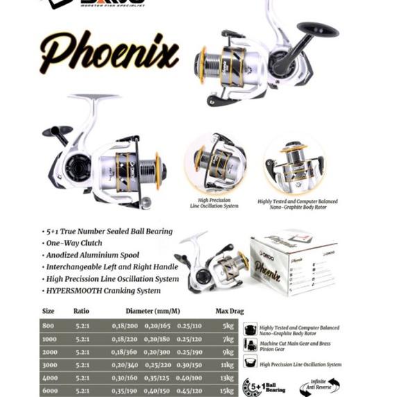 REEL DAIDO PHOENIX 1000 2000 3000 4000 6000 PUTARAN SANGAT HALUS DAN TANPA JEDAH /NACMP Best
