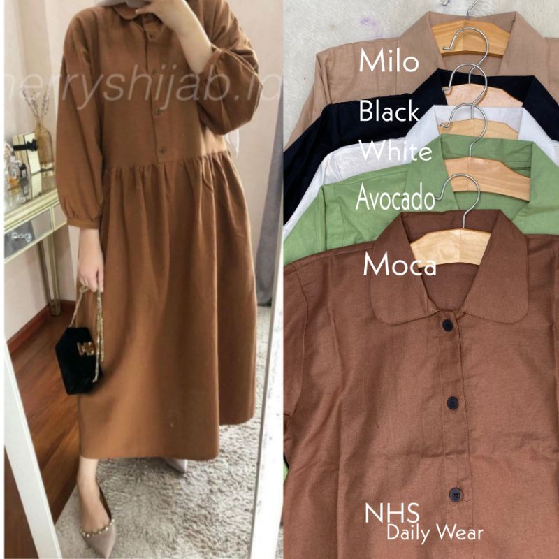 Latte midi dress