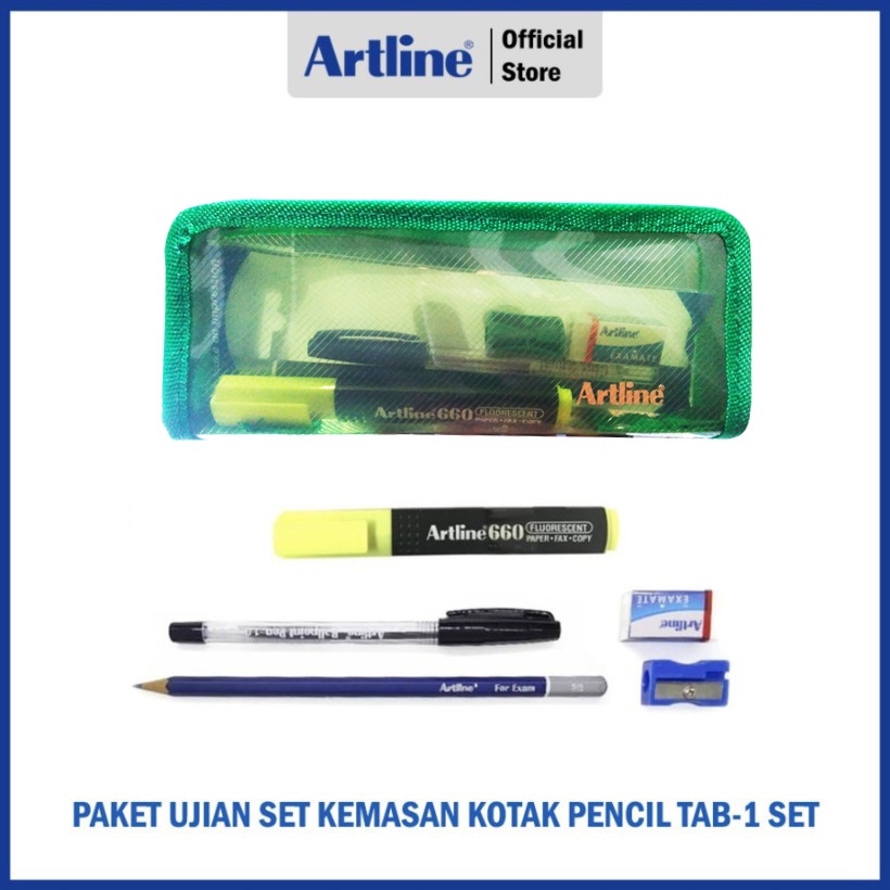 

Paket Ujian Artline, Set Ujian Tempat Alat Tulis, Kotak Pensil