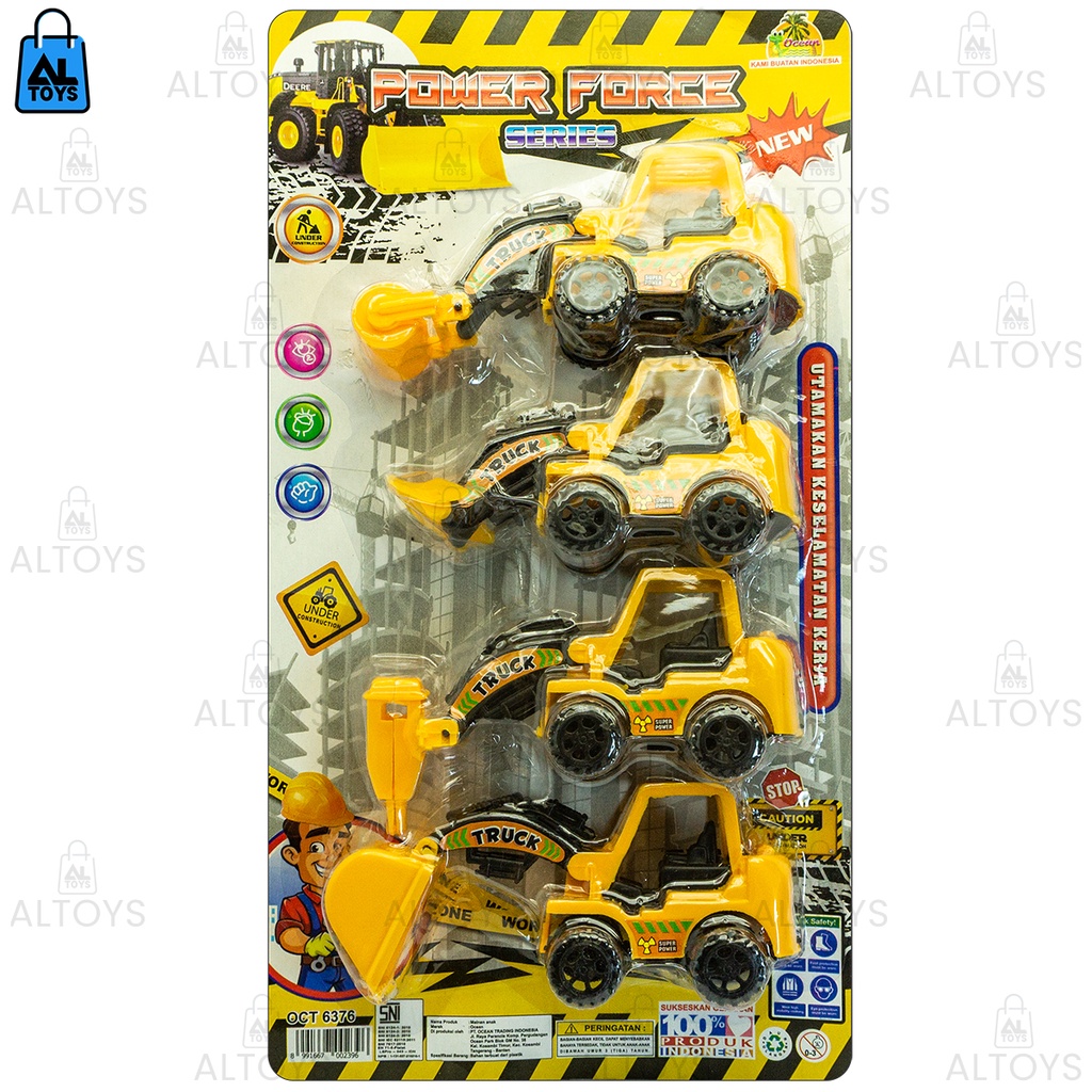 Mainan Mobil Mobilan Power Truck Konstruksi Construction Play Set OCT6376