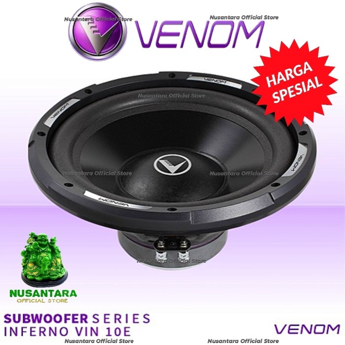VENOM SUBWOOFER 10 inch VIN 10E SINGLE VOICE COIL INFERNO VIN10E