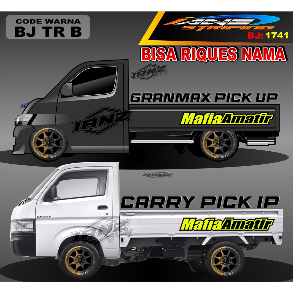 DECAL STIKER TULISAN MAFIA AMATIR BAK SAMPING GRANMAX PICK UP / STICKER BAK SAMPING GRANMAX / DECAL STICKER GRANMAX PICK UP