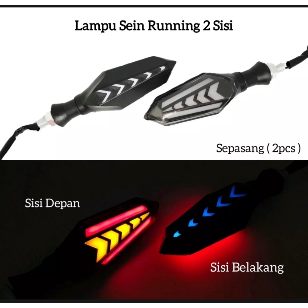 LAMPU SEN RUNING LED PANAH 2 SISI PANAH SENJA SEN merah KUNING CBR/VARIO/VIXION/R15/NINJA