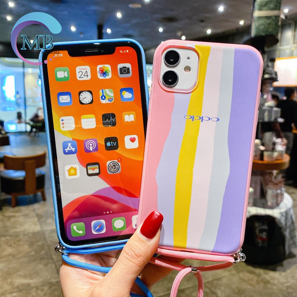 SS165 CASE Slingcase Tali Lanyard Rainbow Samsung A10s M10s A20 A30 A20s A21s A31 M51 MB1230