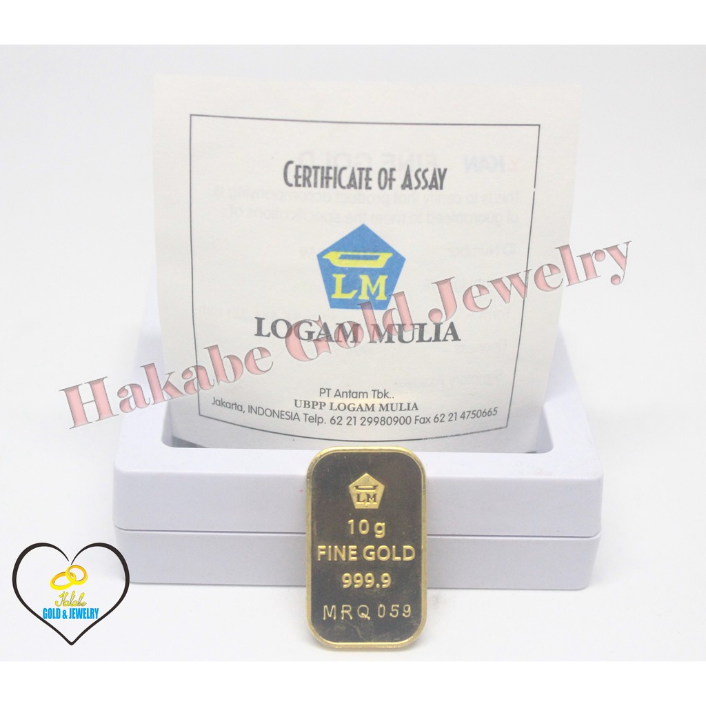 Emas Batangan ANTAM Logam Mulia LM 24K Gold Bar Gold Fine Gold 10 gram